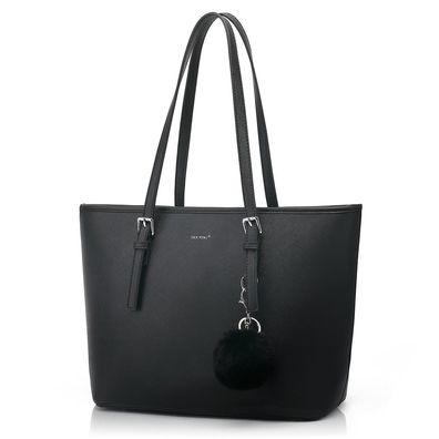 TAN. TOMI Damen Shopper klassisch elegante Handtasche Schwarz Schultertasche