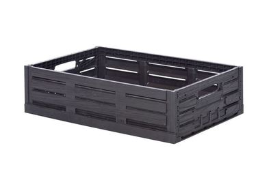 5 Stück Obstkiste Klappbox Transportkiste Lagerbox Holzdekor robust neu 60x40x16,5 cm