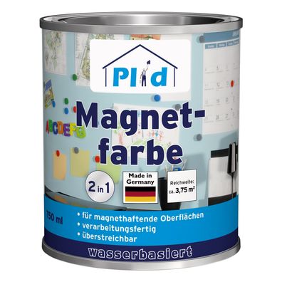 plid® Magnetfarbe Anthrazitgrau / Magnet Farbe Magnetlack Magnetwand Schultafellack