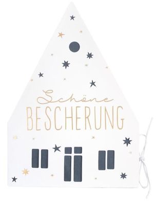 Weihnachtshauskarte, Schöne Bescherung, 91970 1 St