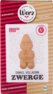 Naturkornmühle Werz 3x Zwerge, Dinkel Vollkornkekse 125g