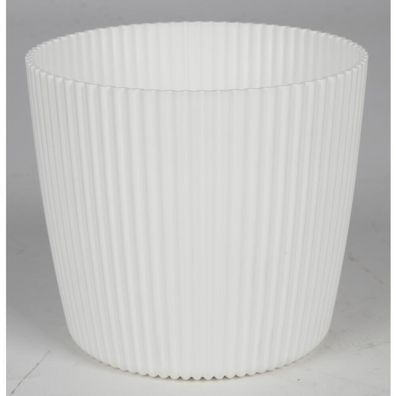 10x BURI Übertopf Milly 15cm Rillen Kunststoff Blumenkübel Pflanze Kräutergefäß