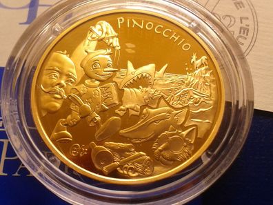 20 euro 2002 PP Frankreich Pinocchio Märchenserie Frankreich 17g Gold