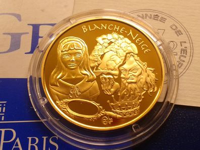 20 euro 2002 PP Frankreich Schneewittchen blange neige Märchenserie 17g Gold