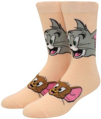 Tom & Jerry Lustige Apricot Motiv-Socken - Cartoon Socken Heroes Motiv Socken