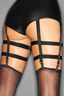 schwarzer Straps-Body F109 von Noir Handmade ImMoral Kollektion