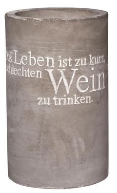 Räder PET Vino Beton Flaschenkühler Das Leben ist zu kurz... 10405 1 St