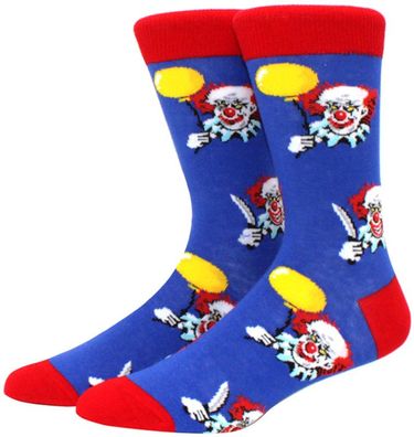 Pennywise ES/ IT Horror Blaue Motivsocken Pennywise Clown Cartoon Hero Motiv Socken