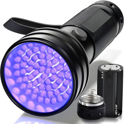 Schwarzlicht Taschenlampe UV mit 51 LEDs Retoo