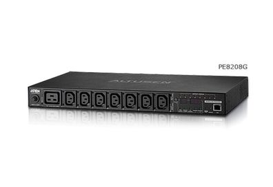 ATEN PE8208G 19Zoll-Stromverteiler eco-PDU, 7 Ausgänge C13 + 1x C19, Monitoring