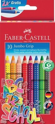 Faber-Castell Farbstifte Jumbo Grip 10er Kartonetui sortiert 280922