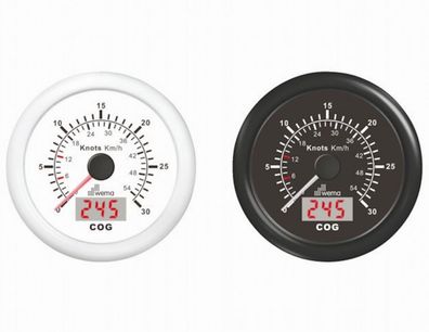 Wema, GPS- Tachometer Analog, weiß
