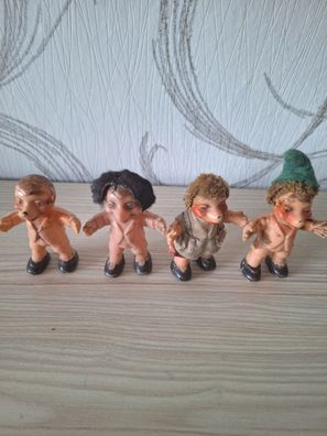 DdR Mecki Figuren Igel 4 Stück aus Plastik 8cm