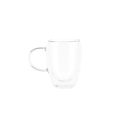 Trendmax 2x Teegläser Doppelwand Thermoglas mit Henkel 350ml, Heat-Resistant ideal