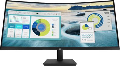 HP P34hc G4, 86,4 cm (34"), 3440 x 1440 Pixel, Quad HD, LED, 5 ms, Schwarz