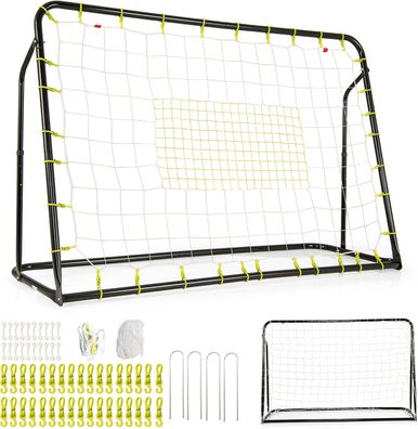 2 in 1 Fußballtor & Rebounder, Fussballtore für Garten Kinder, Fußballtor-Set