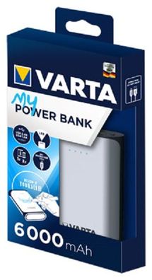 Varta Powerbank 6000 mAh mit beschreibbarer Oberfläche inkl. Stift & Schablonen