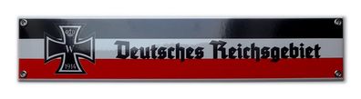 Emailleschild Deutsches Reichsgebiet 8 x 40 cm NEU!