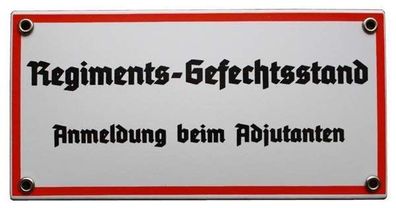 Emailleschild Regimentsgefechtsstand