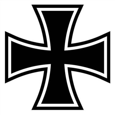 Aufkleber Eisernes Kreuz, schwarz, konturgeschnitten