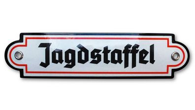 Emailleschild / Türschild - Jagdstaffel Emailschild 5 x 20 cm NEU!