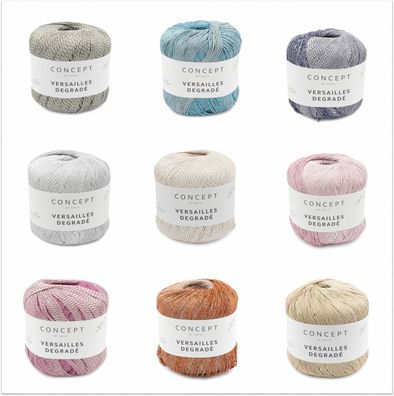 200g Katia Concept Versailles Degradé Effektgarn Stricken Häkeln GP 99,75€/1kg