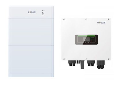 Wechselrichter Hyd10ktl + Sofar BTS5 10kWh Speicher + Smartmeter + WiFi Stick Komplet