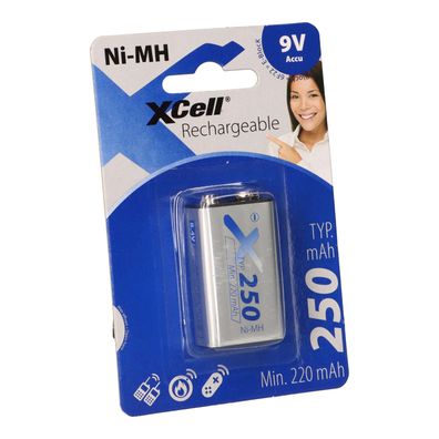 XCell 9V-Block Akku Ni-MH 8,4V 250mAh