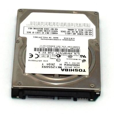 Toshiba MK1255GSX (HDD2H26) 120GB 2.5''B interne Festplatte (5400 RPM, SATA, 2,5 ...