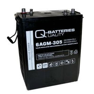 Q-Batteries 6 AGM-305 Traktionsbatterie 6V 296Ah AGM-Akku VRLA