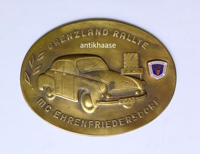 Plakette Grenzland Rallye MC Ehrenfriedersdorf 1963 ADMV Oldtimer W311 DDR