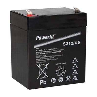 Exide Powerfit Bleiakku AGM 12V 4,5Ah S312/4 S