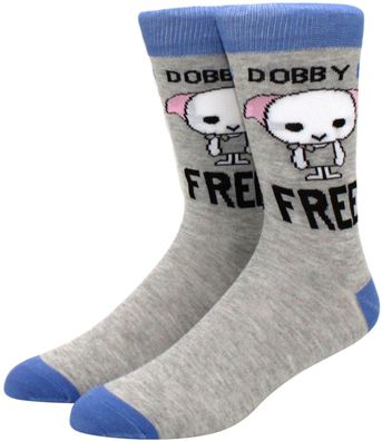 Harry Potter Cartoon Socken - Dobby is Free Lustige Film Motiv-Socken in 3/4-Länge