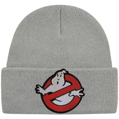 Offizielle Ghostbusters Classic Logo Graue Beanie Mütze mit Krempe - Stay Puft Mützen