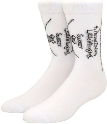 Harry Potter Cartoon Socken - Little Whinging Weiße Lustige Motiv-Socken in 3/4-Länge