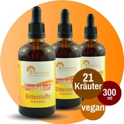 Bitterstoffe Tropfen 21 Kräuter 300ml für Verdauung & Gesundheit