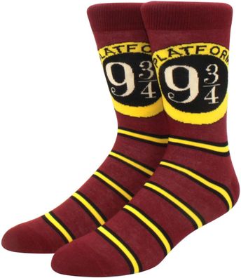 Hogwarts Express 9¾ Socken - HP Harry Potter Lustige Motiv-Socken in 3/4-Länge