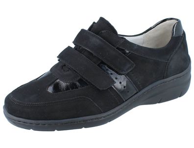 Waldläufer Hania Damen Halbschuhe Sneaker Klettschuhe schwarz Denver Taipei