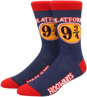 Hogwarts Platform 9¾ Socken - HP Harry Potter Lustige Motiv-Socken in 3/4-Länge