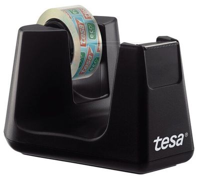 Tischabroller Smart ecoLogo® schwarz inkl. 1 Rolle tesafilm® eco&clear 10m x 15mm