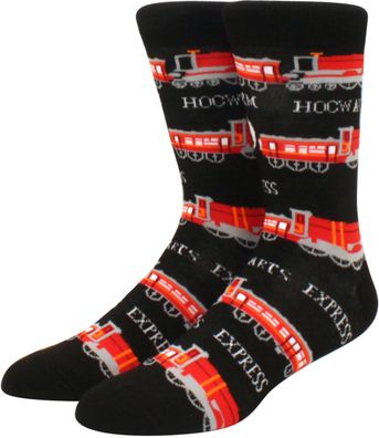 HP Hogwarts Express Schwarze Socken - Harry Potter Lustige Motiv-Socken in 3/4-Länge