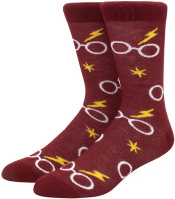 Reparo Zauberer Brillen Socken - Harry Potter Lustige Motiv-Socken in 3/4-Länge