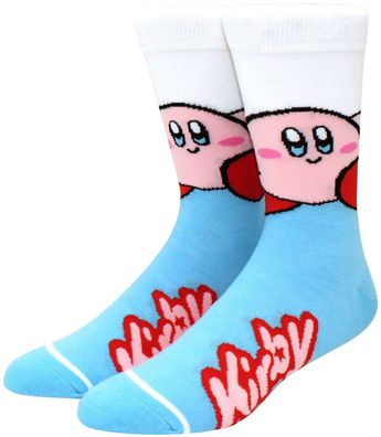 Kirby Weiße Socken - Nintendo Jump-´n´-Run Gaming 360° Motiv Charakter Hero-Socken