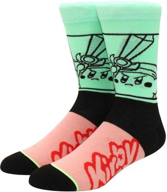 Kirby Grüne Socken - Nintendo Jump-´n´-Run Gaming 360° Motiv Charakter Hero-Socken