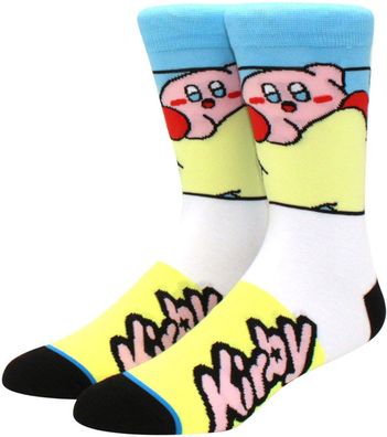 Kirby Socken - Nintendo Jump-´n´-Run Gaming 360° Blaue Motiv Charakter Hero-Socken