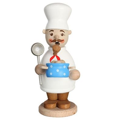 Räucherfigur Koch bunt H= 13cm NEU Räuchermann Rauchmann Räucherkerze Figur Holz