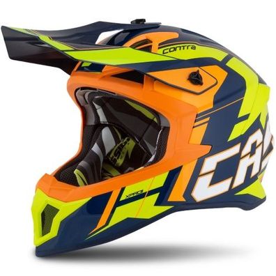 Crosshelm Helm Motorradhelm Motocross Cassida Pro II gelb floureszierend orange