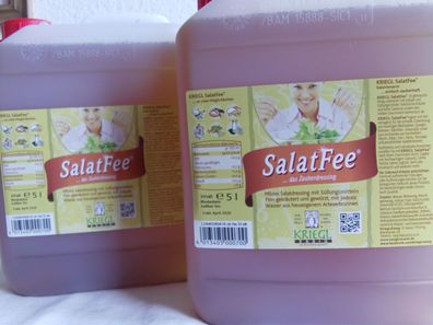 Salatfee, Salatdressing, Essig Kriegl, sehr vielseitig 2x5 L Kanister = 10 L Neu