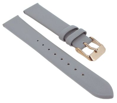 s. Oliver Damen > Uhrenarmband 16mm grau Leder glatt > SO-3600-LQ
