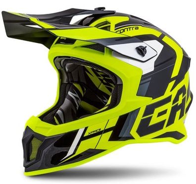 Crosshelm Helm Motorradhelm Motocross Cassida Pro II gelb floureszierend schwarz